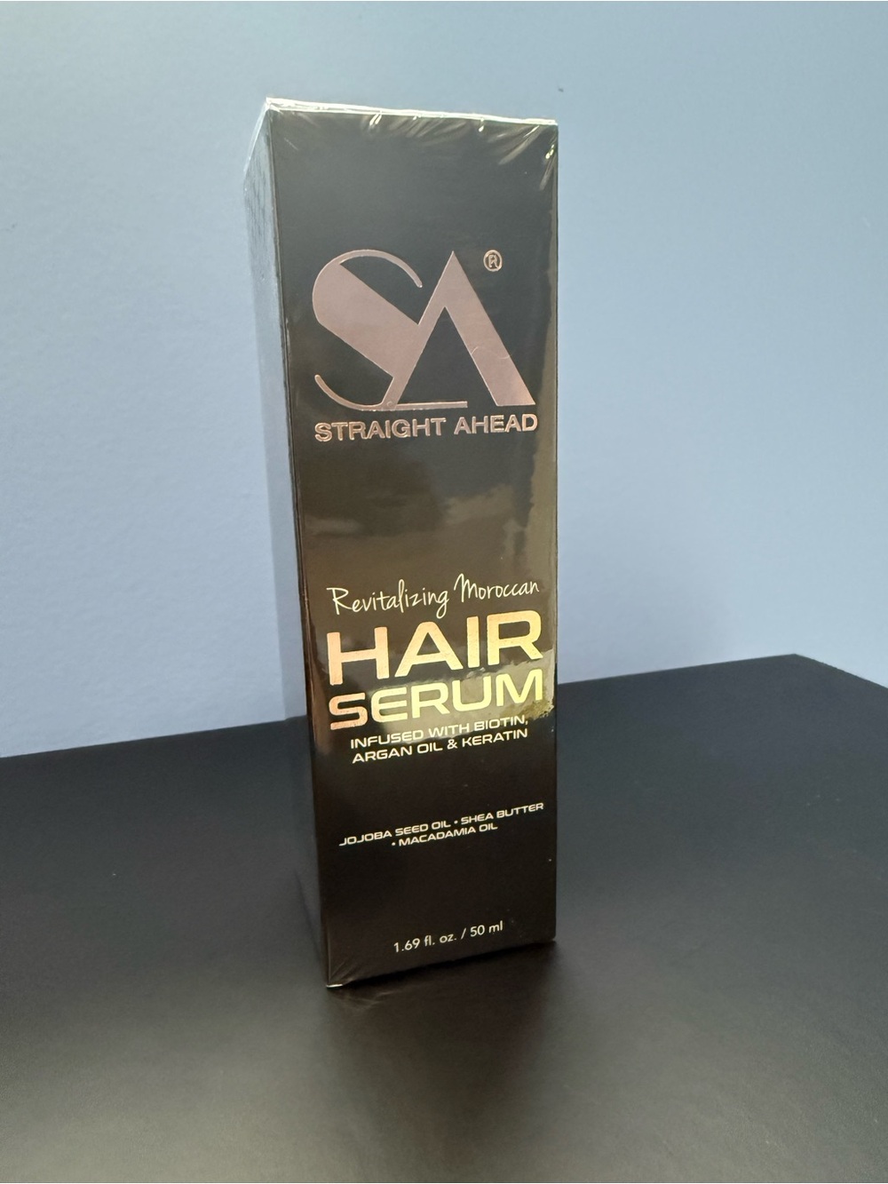 Straight Ahead Moroccan Hair Serum Biotin Argan Keratin 1.69 oz NEW